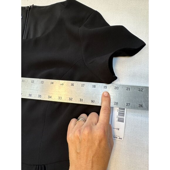 Pendleton Little Black Short Sleeve Dress Size 12 with Pleats NEW - Picture 11 of 12